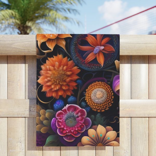Garden Symphony Yoga Beach Towel 🧘 Harmonize Your Practice with Nature's Canvas!