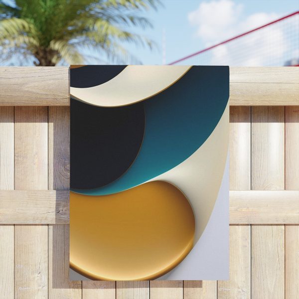Get Your Chill On with the Serene Abstract Escape Beach Towel!