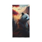 Cherry Blossom Zen Panda Painted Beach Towel!