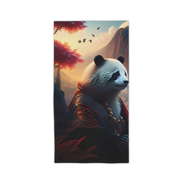 Cherry Blossom Zen Panda Painted Beach Towel!