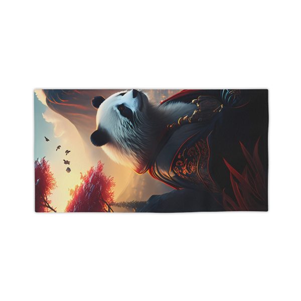 Cherry Blossom Zen Panda Painted Beach Towel!