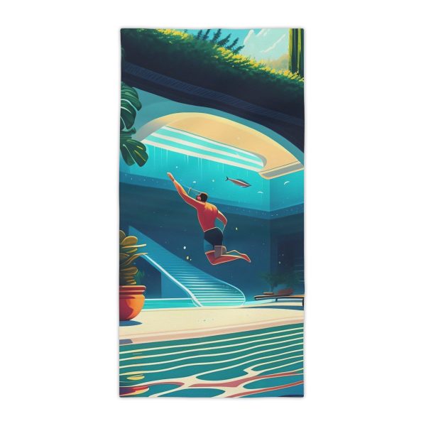 The Visionary Path" Men's Beach Towel - Elevate Your Success, Inspire the World