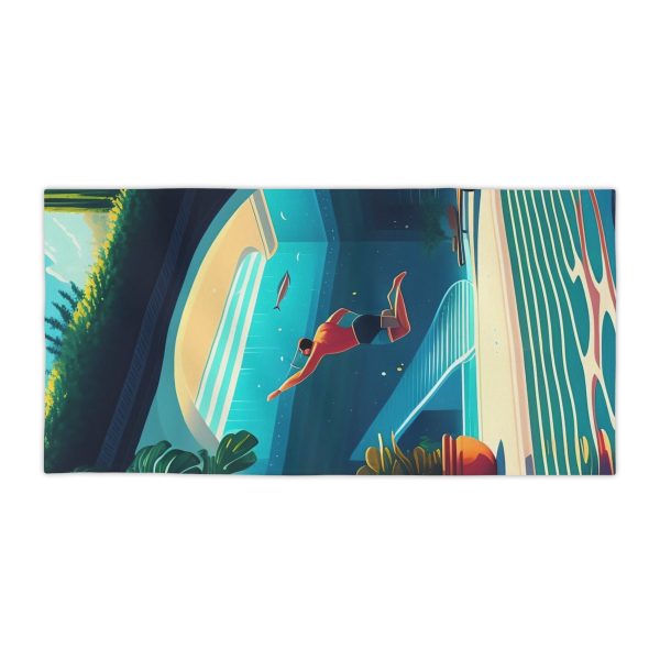 The Visionary Path" Men's Beach Towel - Elevate Your Success, Inspire the World
