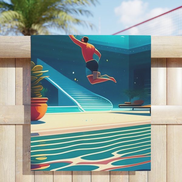 The Visionary Path" Men's Beach Towel - Elevate Your Success, Inspire the World