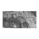 "Ink Mirage" Intricate Line Art Beach Towel - Unveiling the Magic of Imagination!