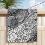 "Ink Mirage" Intricate Line Art Beach Towel - Unveiling the Magic of Imagination!