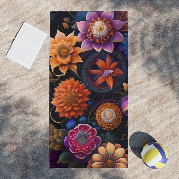 Garden Symphony Yoga Beach Towel 🧘 Harmonize Your Practice with Nature's Canvas!