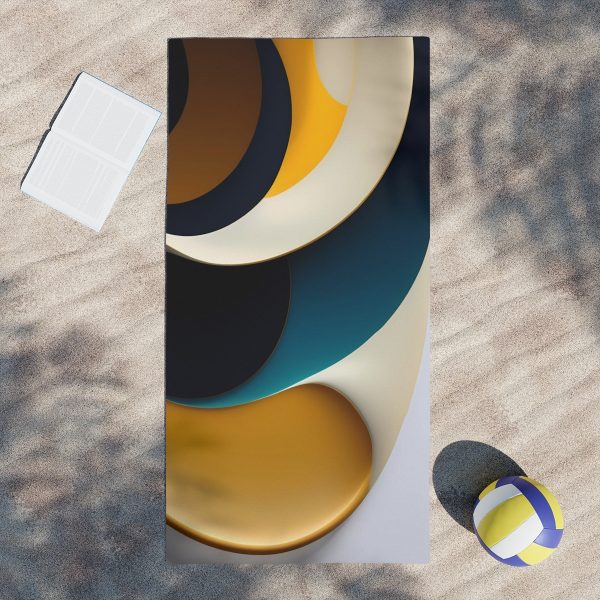Get Your Chill On with the Serene Abstract Escape Beach Towel!