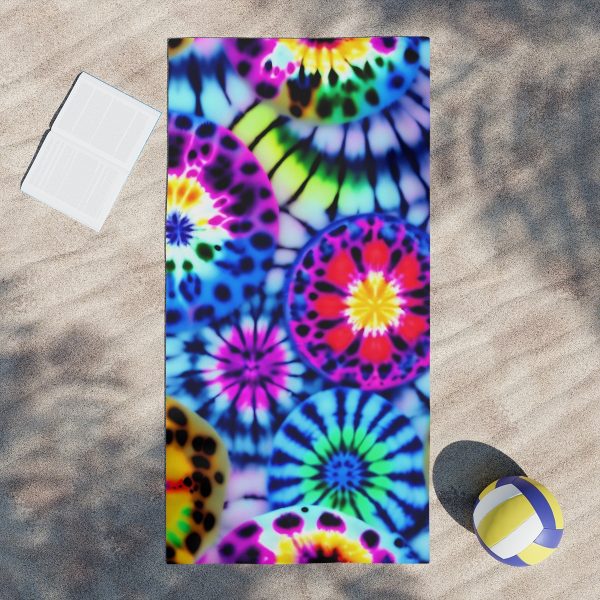 Groovy Vibes Tie-Dye Beach Towel ☮️ Be Awesomeness!