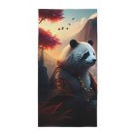 Cherry Blossom Zen Panda Painted Beach Towel!