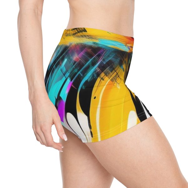 Women's Tight Fit Sports Shorts - Beachside Vibe!