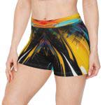 Women's Tight Fit Sports Shorts - Beachside Vibe!