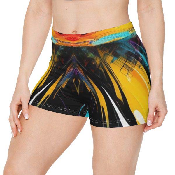 Women's Tight Fit Sports Shorts - Beachside Vibe!