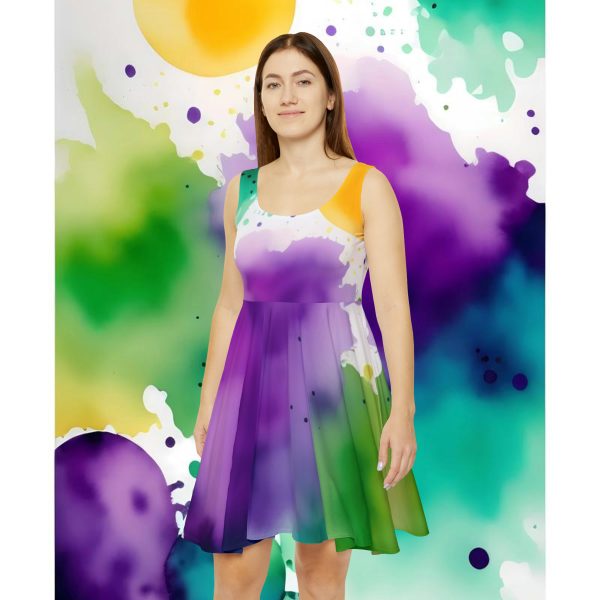 Purple Haze Green Dream Sun Dress 👗 Ride the Wave of Summer Style!