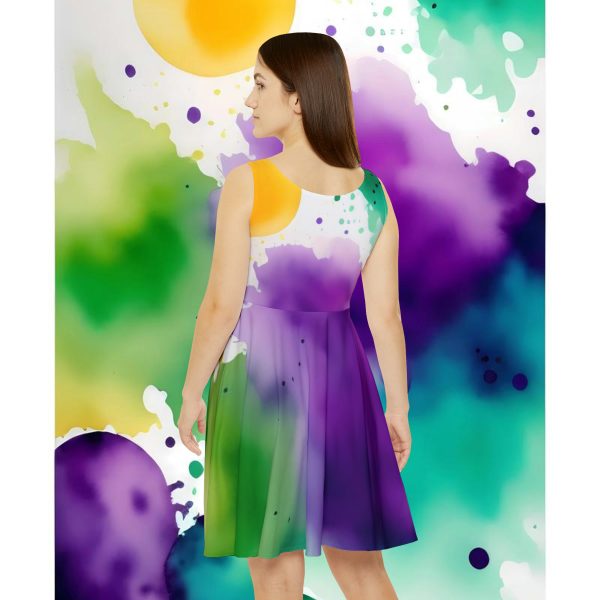 Purple Haze Green Dream Sun Dress 👗 Ride the Wave of Summer Style!
