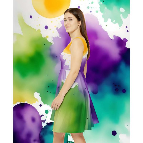 Purple Haze Green Dream Sun Dress 👗 Ride the Wave of Summer Style!