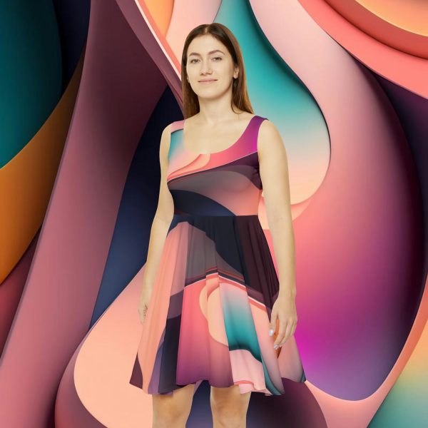 Vibrant Waves of Summer Sun Dress - Ride the Tides of Style!