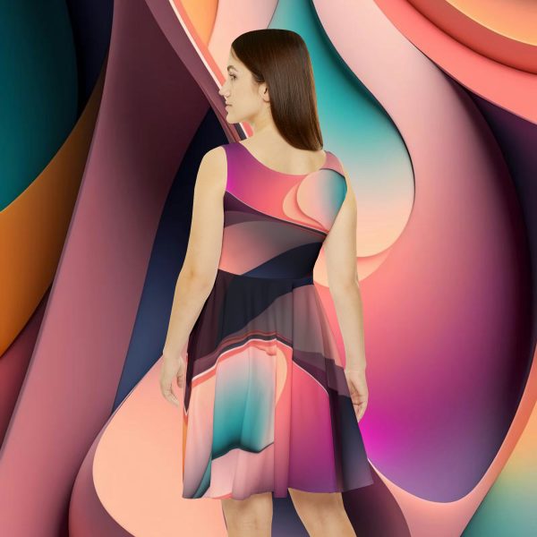 Vibrant Waves of Summer Sun Dress - Ride the Tides of Style!