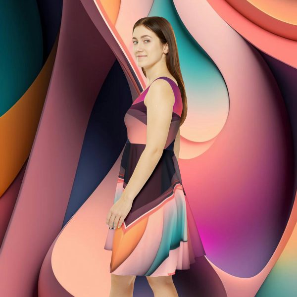 Vibrant Waves of Summer Sun Dress - Ride the Tides of Style!