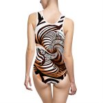 IllusionWear™ CardioWave One-Piece Bathing Suit - Optical Aerobics