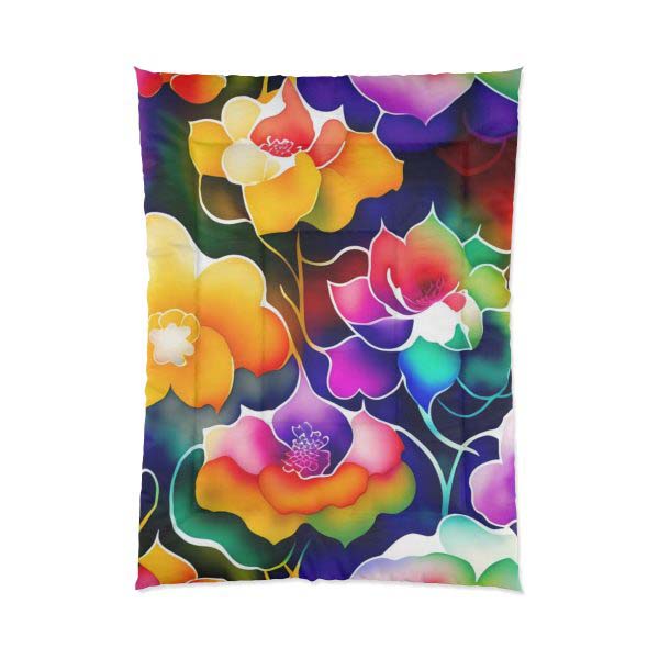 Blossom Bliss 🌸 Large Comfy Comforter 🛏️ Sleep in a Symphony of Blooms