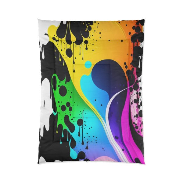 Graffiti Groove 🌃 Large Comfy Comforter 🎨 Wrap Yourself in the Cozy Canvas