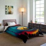 🔶 Bauhaus Bliss - Large Comfy Comforter 🎨 Geometry Embraces Glamour
