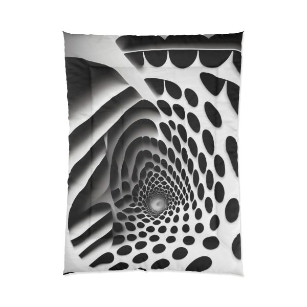 Monochrome Magic 🏁 Large Comfy Comforter 🎱 Where Shadows Dance with Light