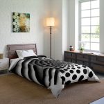 Monochrome Magic 🏁 Large Comfy Comforter 🎱 Where Shadows Dance with Light
