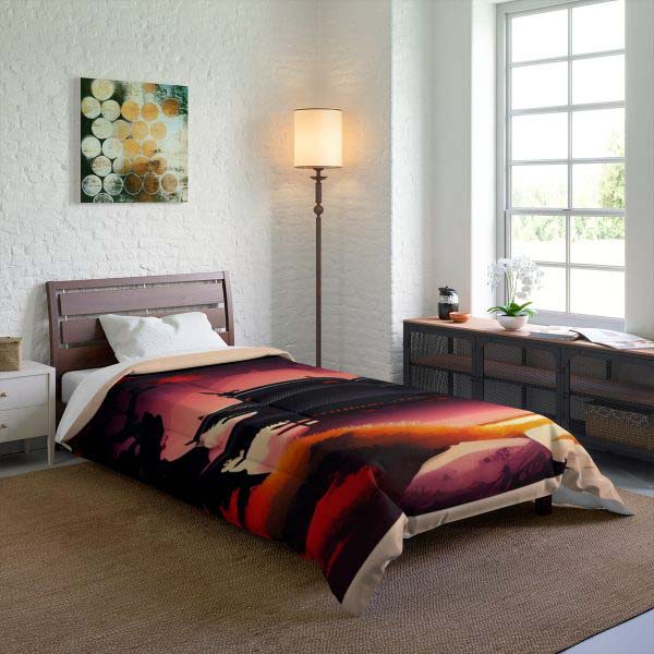 Highrise Harmony ✨ Large Comfy Comforter 🏙️ Revel in the City's Skyline in Cozy Comfort!