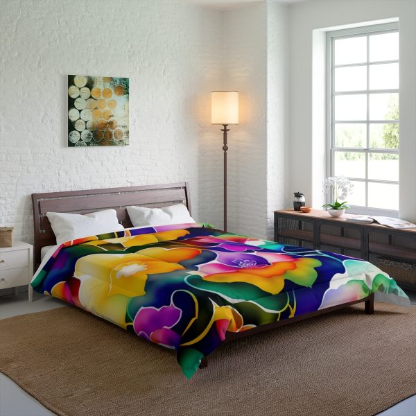 Blossom Bliss 🌸 Large Comfy Comforter 🛏️ Sleep in a Symphony of Blooms