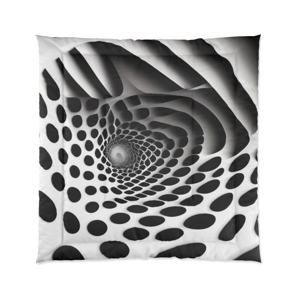 Monochrome Magic 🏁 Large Comfy Comforter 🎱 Where Shadows Dance with Light