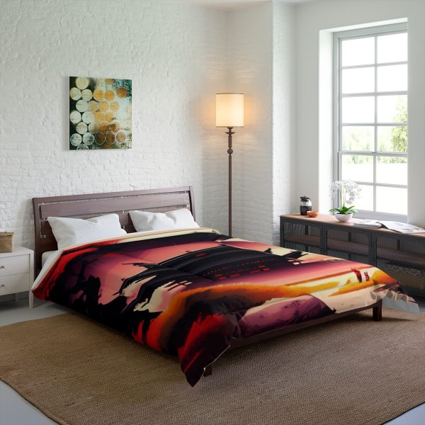 Highrise Harmony ✨ Large Comfy Comforter 🏙️ Revel in the City's Skyline in Cozy Comfort!