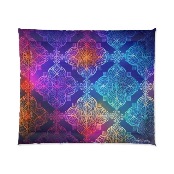 Retro Radiance - Large Comfy Comforter🕺💃 Step into the Vibrant, Nostalgic Symphony