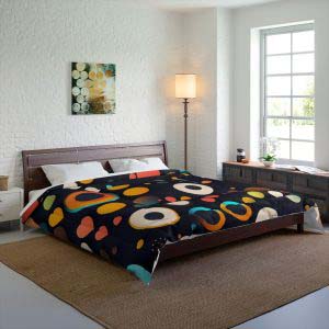🍃 Boho Breeze - Large Comfy Comforter 🎭 Discover the Cozy Corner