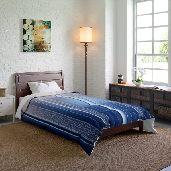 🌃 Lyrical Lines - Large Comfy Comforter 🎶 Drift into Dreams with the Symphony of the City!