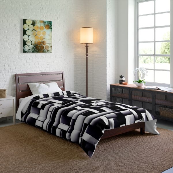 Geometry Glitz 🎨 Large Comfy Comforter 🛌