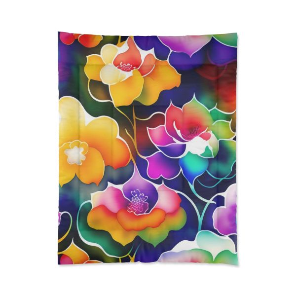 Blossom Bliss 🌸 Large Comfy Comforter 🛏️ Sleep in a Symphony of Blooms