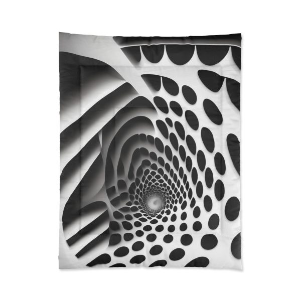 Monochrome Magic 🏁 Large Comfy Comforter 🎱 Where Shadows Dance with Light
