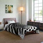 Monochrome Magic 🏁 Large Comfy Comforter 🎱 Where Shadows Dance with Light