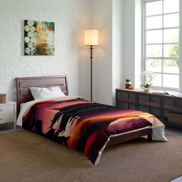 Highrise Harmony ✨ Large Comfy Comforter 🏙️ Revel in the City's Skyline in Cozy Comfort!