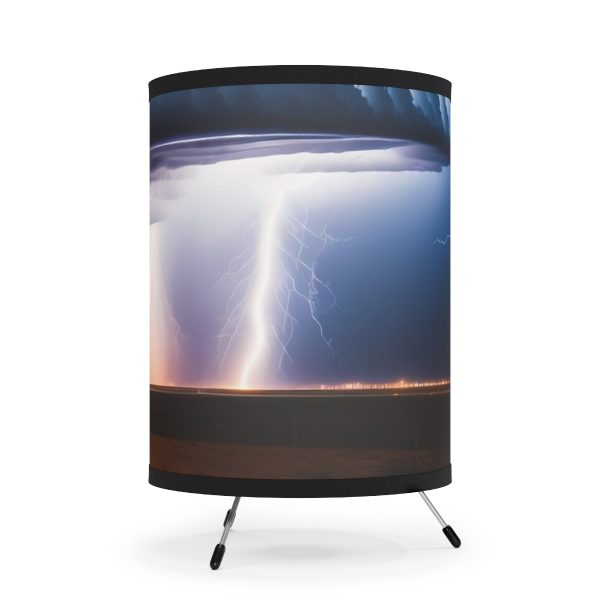 WeLoveLamp™ Electra Horizon Tripod Lamp: A Thunderous Display of Nature's Power!