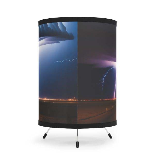 WeLoveLamp™ Electra Horizon Tripod Lamp: A Thunderous Display of Nature's Power!