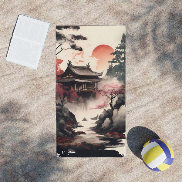 Bask in the Serene Splendor of the Sakura Zen Poolside Towel