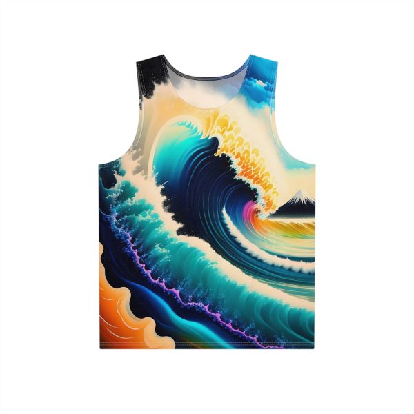 Artistic Fusion 🌊 Tsunami Wave Fusion Tank Top!
