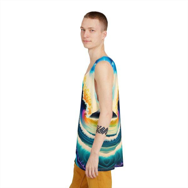 Artistic Fusion 🌊 Tsunami Wave Fusion Tank Top!