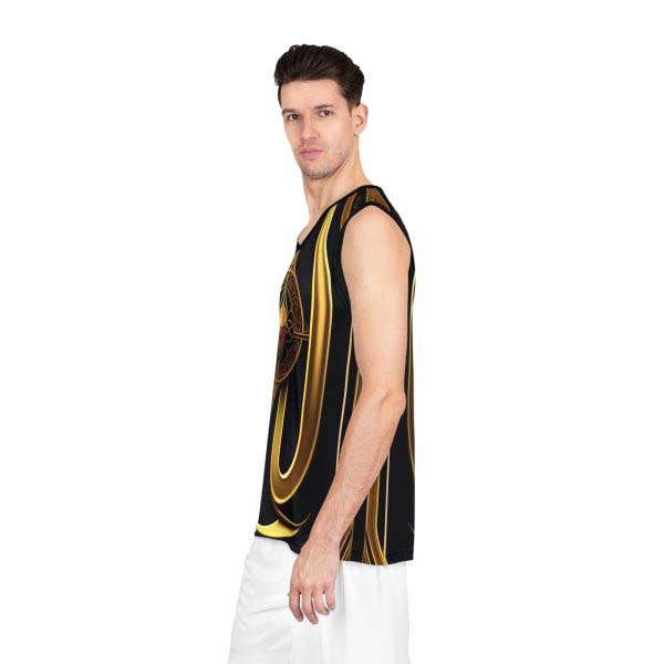 Pharaoh's Gold Men's Jersey Tank Top - Manfest Your Inner King with Regal Style