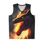 Last of the Dragonfire B-Ball Jersey Tank - Ignite the Court with Unmatched Ferocity