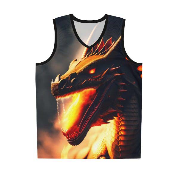 Last of the Dragonfire B-Ball Jersey Tank - Ignite the Court with Unmatched Ferocity