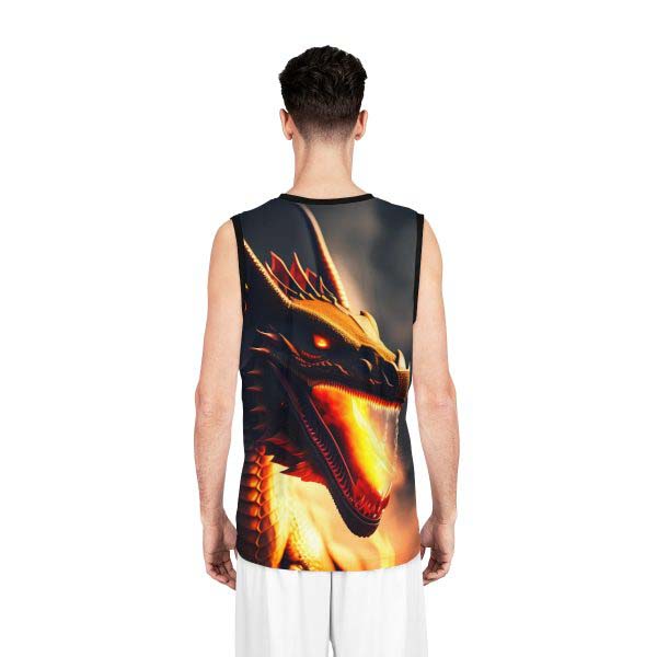 Last of the Dragonfire B-Ball Jersey Tank - Ignite the Court with Unmatched Ferocity